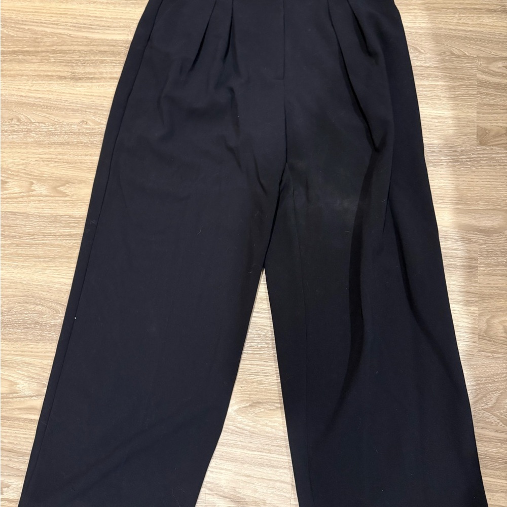 OAK + FORT Women's Black Wide-Leg Trousers